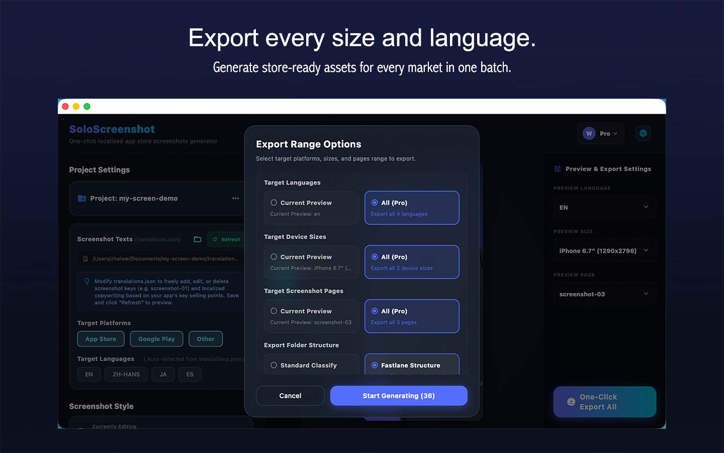 SoloScreenshot: AI-friendly workspace
